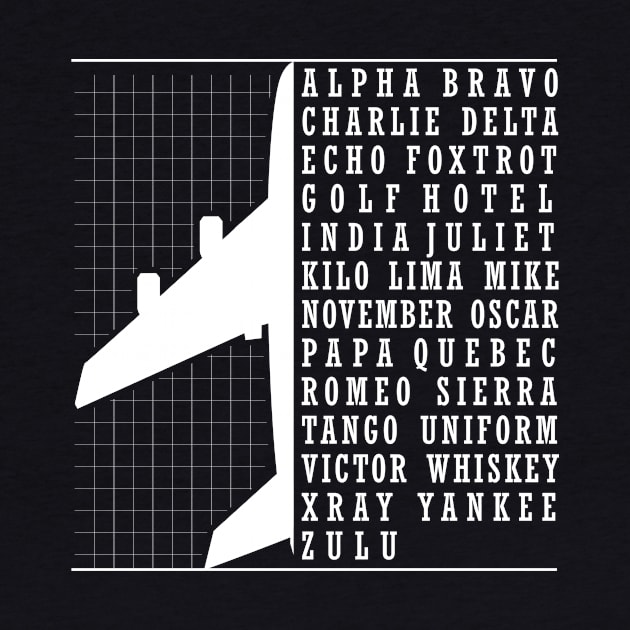 Phonetic Alphabet Airplane Pilot Flying Aviation by theperfectpresents